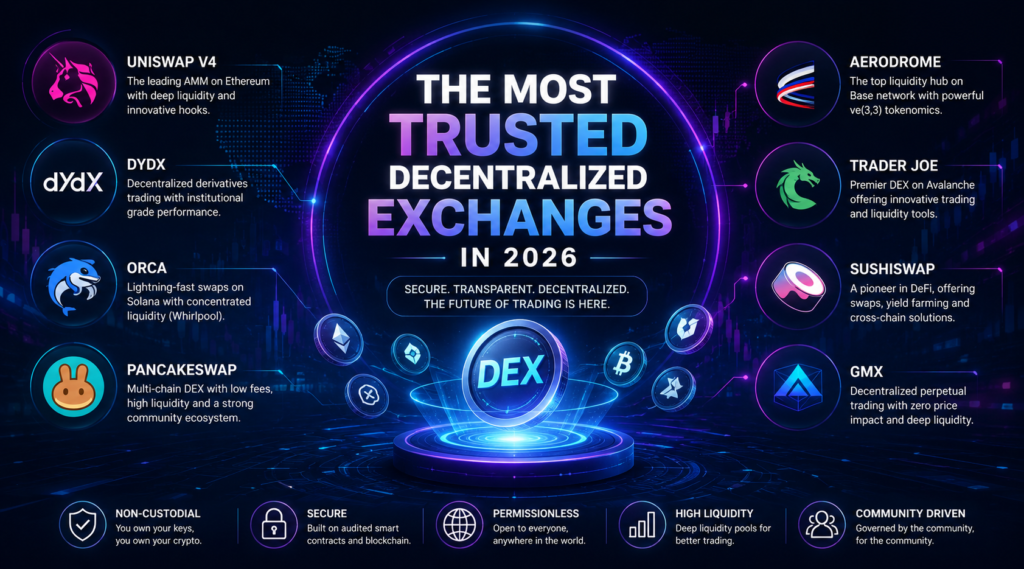 Most Trusted Decentralized Exchanges (DEXs) for Crypto Trading in 2026