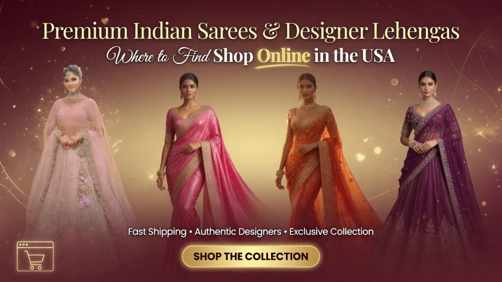 Premium Indian Sarees & Designer Lehengas Online in the USA