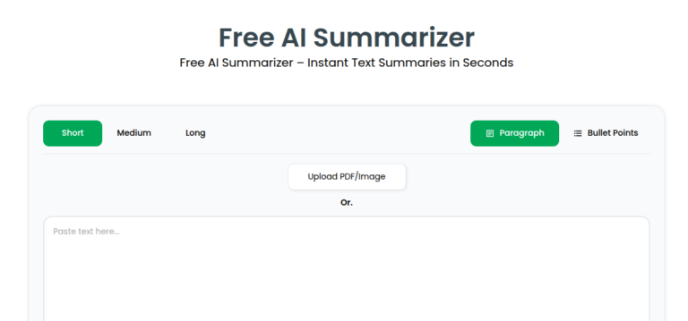 free AI summarizer tool