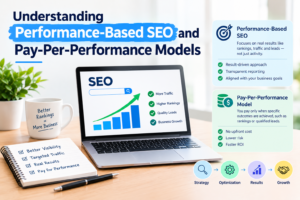 Performance-Based SEO Workspace Infographic